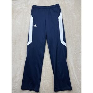 Adidas Pants Womens 10 Clima LITE Athletic Straight Leg Zip Blue White NWT